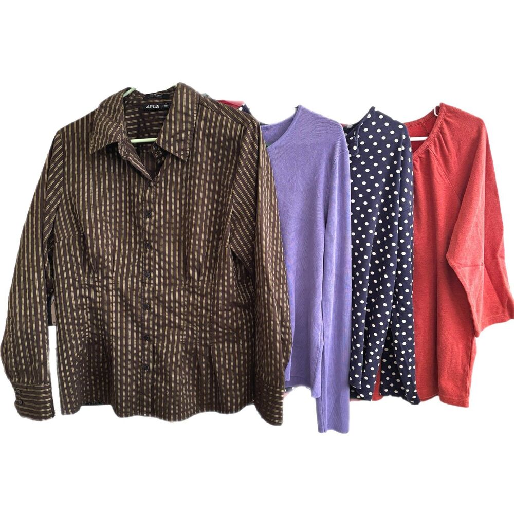 Womens Fall Winter Casual Preppy Basic Tops XLarge 4 Piece Lot